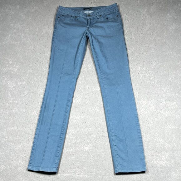 Prana Jeans Womens Size 4/27 Blue Stretch Skinny Straight Denim Pockets - Picture 1 of 13